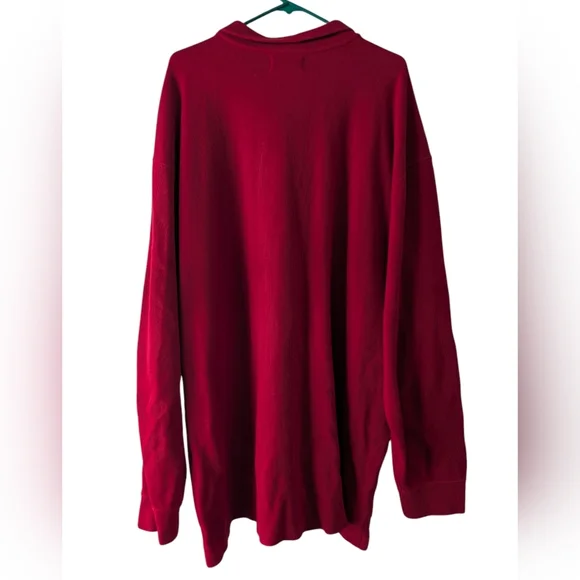 Polo by Ralph Lauren Men's Red Quarter-Zip Sweater 2XLT - Picture 3 of 3